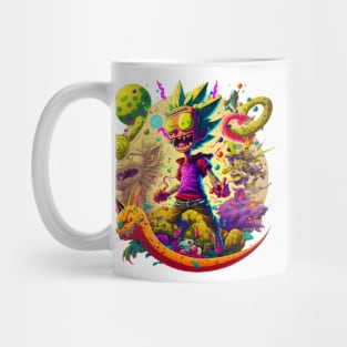 Trippy World, fictional characters , powerful and psychedelic colors Mug